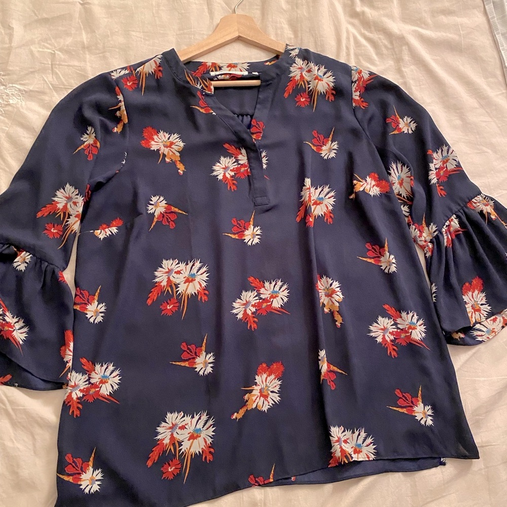 Navy Blue Blouse
